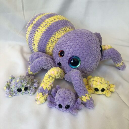 Hand made Crocheted Mama Spider