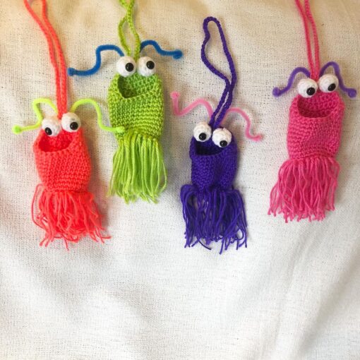 Hand made crochet Yip Yip Car Mirror Hanger