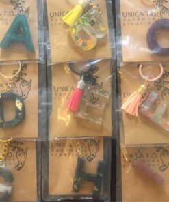 Key Chain Alphabet Resin