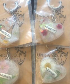 Keychain - motivational resin