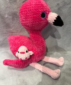 Flamingo Mom + 1 Baby chick