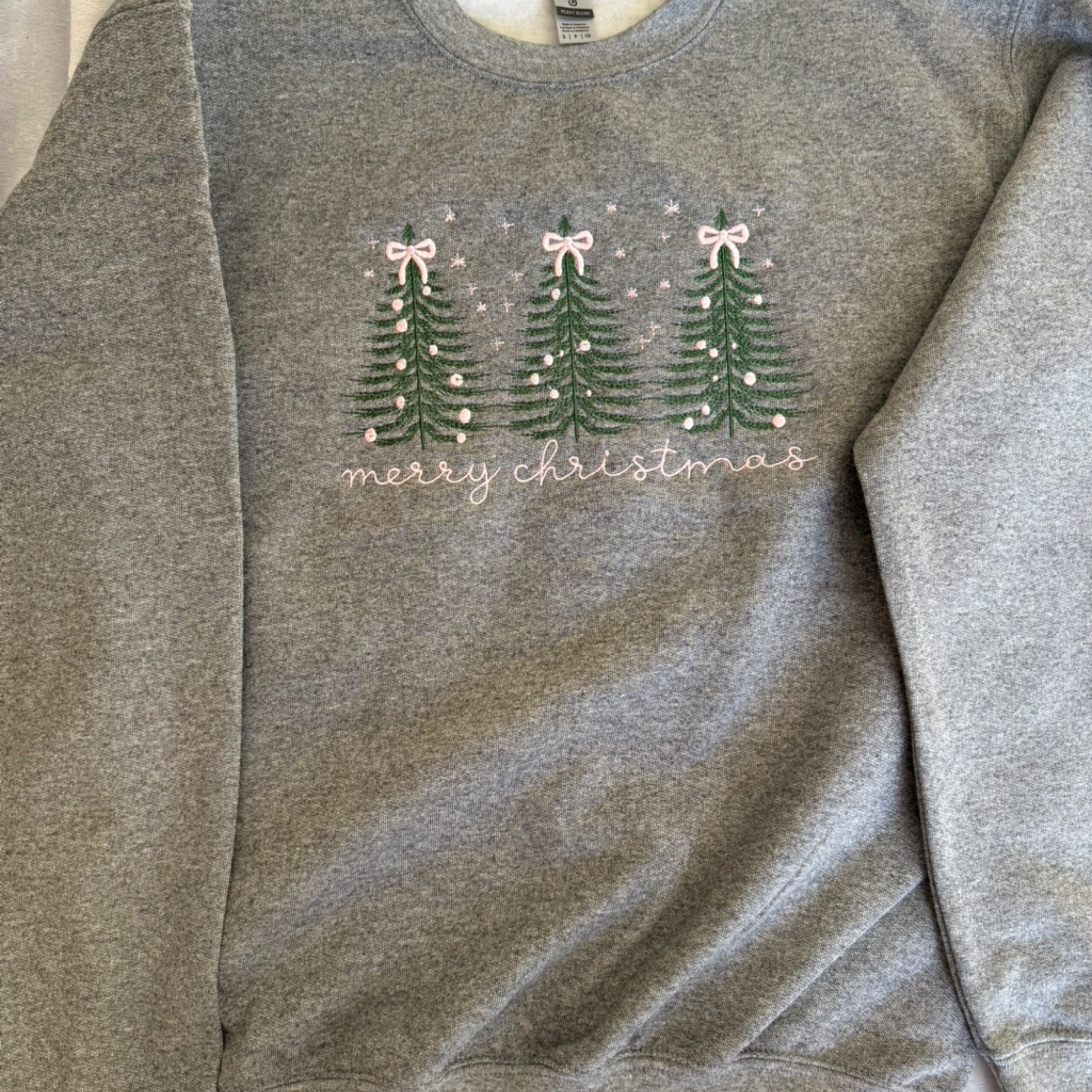 Crewneck Trees pink bows
